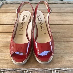 Gadea By Lodi Red Slingback Shoes 38=7.5
